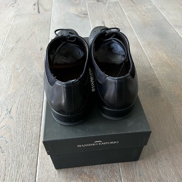 Massimo Emporio Navy Men’s Suede and Leather Oxfords - Picture 8 of 11